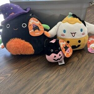 Halloween Squishmallow Lot of 3, NWT, Cinnamoroll, Emily, Gildie